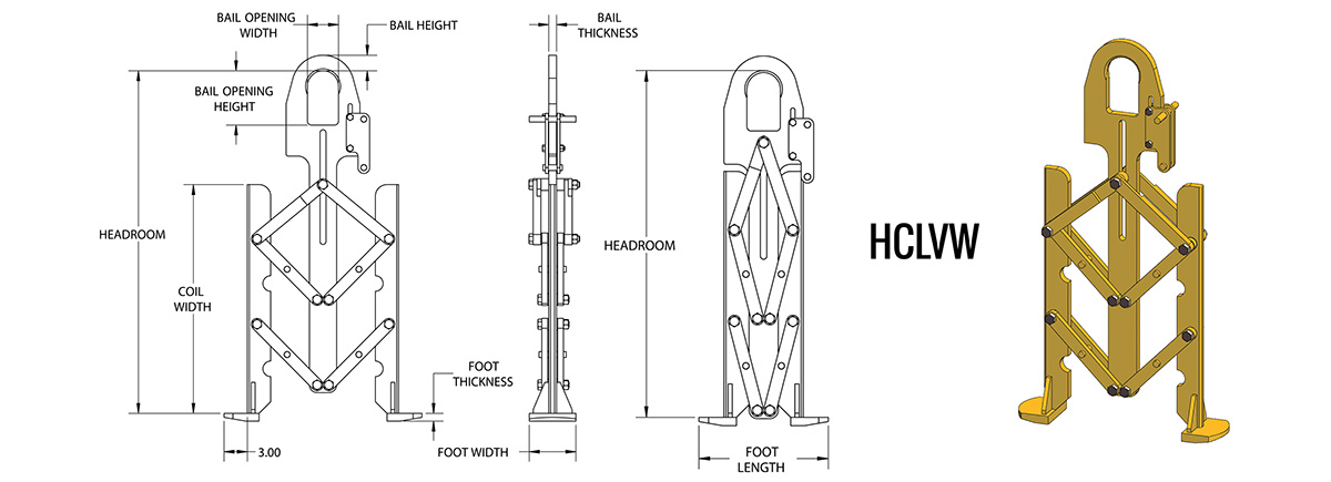 HCLVW - Vertical Wide Coil Lifter