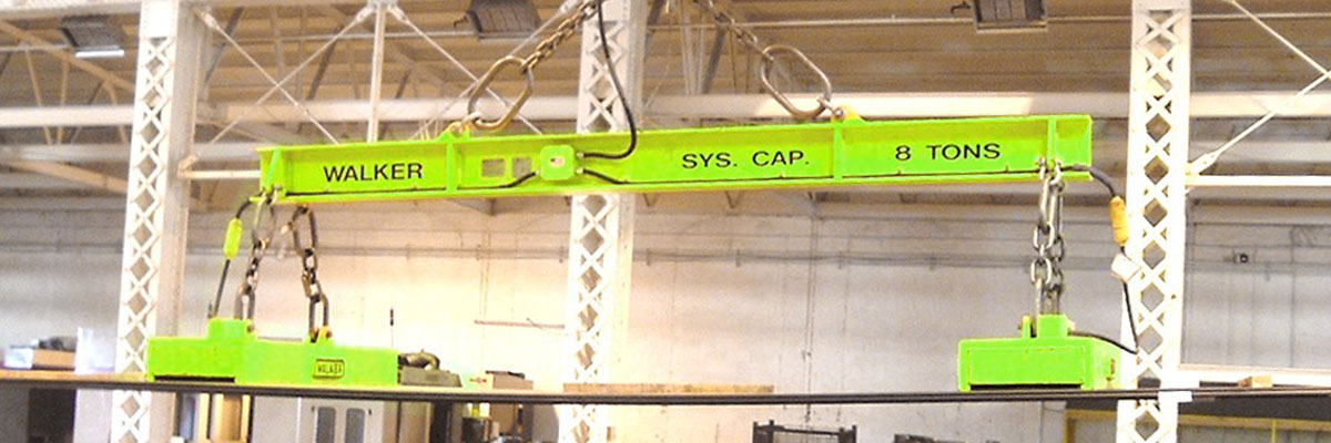 Walker Dual Electromagnet Spreader Beam for Heavy Lifting