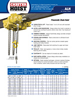 Chester SLA Pneumatic Chain Hoist Brochure