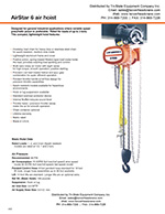 CM AirStar 6 Pneumatic Hoist Specs