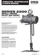 CM AirStar Pneumatic Hoist Manual