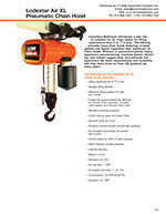 CM Lodestar Air XL Pneumatic Hoist Specs