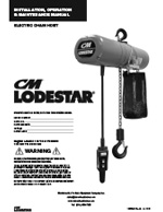 CM LodeStar Electric Chain Hoist Manual
