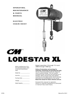 CM Lodestar XL Hoist Manual