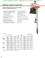 CM Valustar Hoist Specs