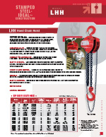 Coffing LHH Hand Chain Hoist Specs