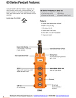 Conductix 60 Series 4-Button Pendant Specs