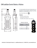 CM LodeStar 4-Button Control Station Spec Sheet