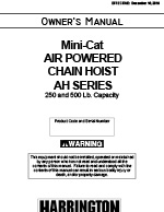 Harrington AH Air Chain Hoist Manual