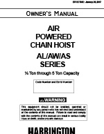 Harrington AW Air Chain Hoist Manual