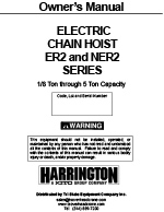 Harrington NER/ER Hoist Manual and Parts