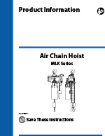 IR MLK Series Air Hoist Manual