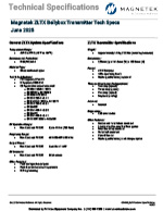 Magnetek ZLTX Radio Remote Control Spec Sheet