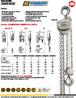 OZ Stainless Steel Chain Hoist Brochure