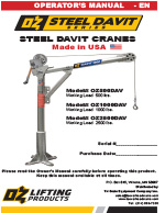 OZ Steel Davit Crane Manual