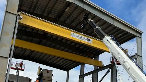 40-Ton Double Girder Bridge Crane Installation