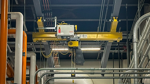 5-Ton Single Girder Under-Running Crane for Food Processing Facility