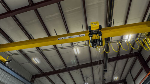 5-Ton Single Girder Overhead Crane with R&M SX4041 Hoist Installation at Oil Recycling Facility