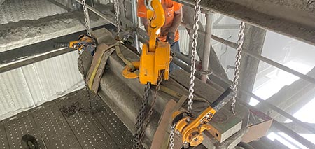 Crane Motor Being Moved for Upgrade