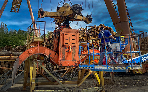 Crane Technician Working on Hoist Claw