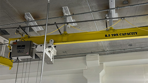 Custom Offset Ceiling Mounted Monorail for Food Processing Facility