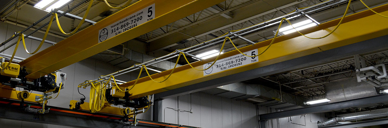 Two 5 Ton Top Running Overhead Bridge Cranes