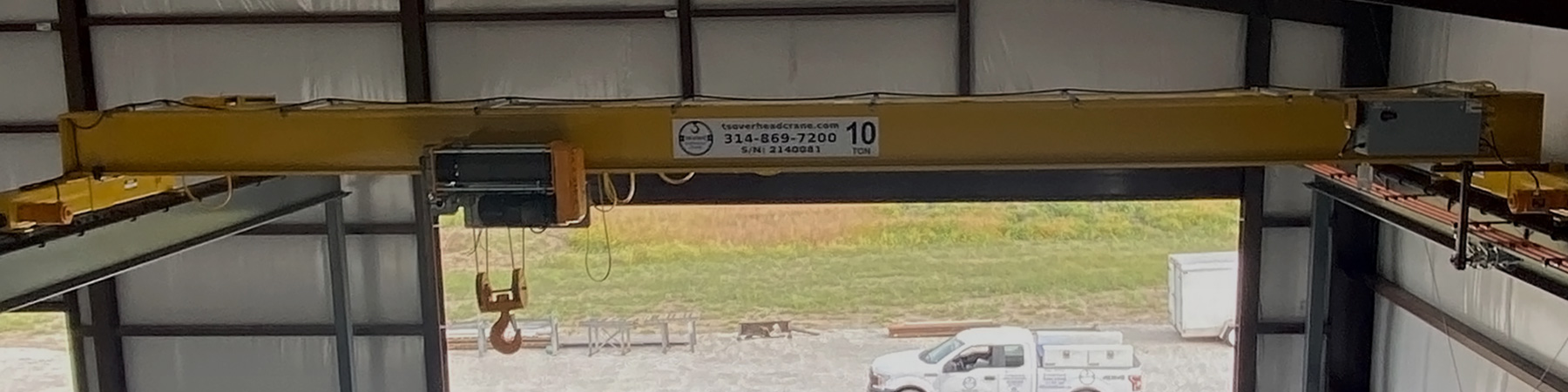 10-ton overhead bridge crane installation by Tri-State Overhead Crane.