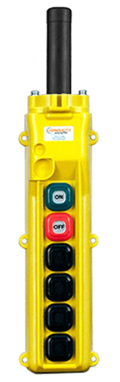Conductix, 80 Series 6-Button Pendant, All Single Speed With Momentary On/Off, Part No XA-34226