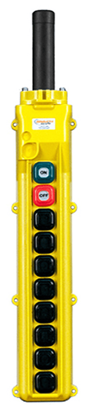 Conductix, 80 Series 10-Button Pendant, All Single Speed with Momentary On/Off, Part No XA-34244