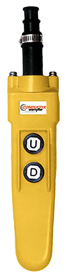 Conductix 60 Series 2-Button Pistol Grip Pendant, Single Speed, Part No XA-34211