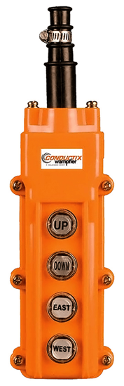 Conductix 60 Series 4-Button Pendant, Single Speed, Part No XA-COB62