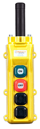 Conductix, 80 Series 4-Button Pendant, All Three Speed with Maintained On/Off, Part No XA-34222