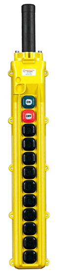Conductix, 80 Series 12-Button Pendant, All Single Speed with Maintained On/Off, Part No XA-34254