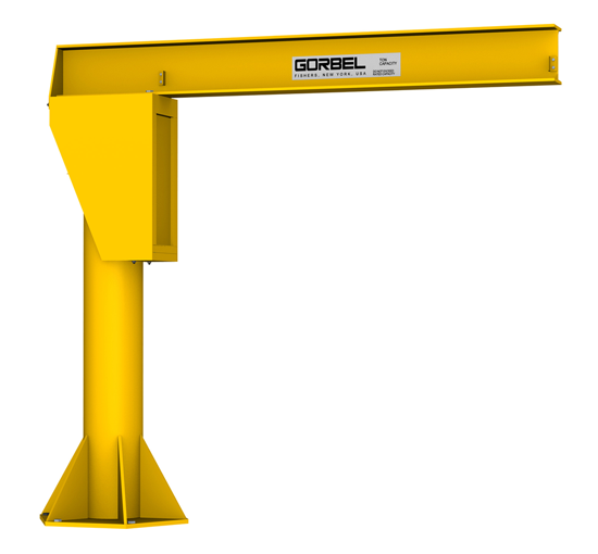 Statistisk at ringe Udsøgt Gorbel Free Standing I-Beam Jib Crane, 2 Ton Capacity, 16 ft. HUB, 12 ft.  Span, Model No. FS300-16-W12-4000-16-12