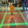 Hololight Line used to create warning zone around overhead crane hook.