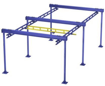 Gorbel Free Standing Work Station Bridge Crane (2-Cell System)