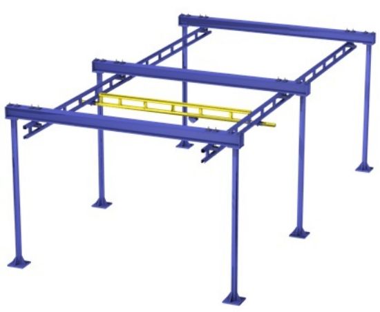 Gorbel Free Standing Work Station Bridge Crane